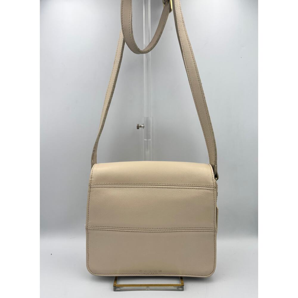 Coach Vintage Tribeca Flap Bag| 1990s Leather 9092 Cream/Bone Crossbody